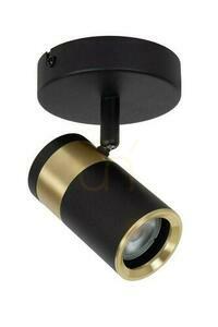 Lucide GORIK LED Wall Lamp Black Gold GU10 Modern 53909/01/30 small 1
