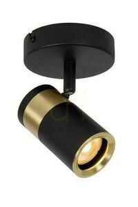 Lucide GORIK LED Wall Lamp Black Gold GU10 Modern 53909/01/30 small 0
