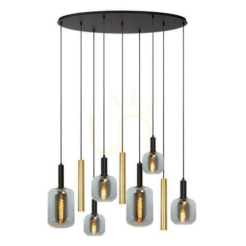 Check Lucide JOANET Gold Glass 6-Light Pendant Lamp 45494/19/96