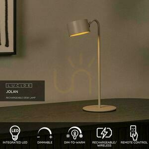 Rechargeable Lucide JOLAN Desk Lamp LED 3.5 W Taupe 46619/03/41 small 2