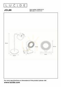 Rechargeable Lucide JOLAN Desk Lamp LED 3.5 W Taupe 46619/03/41 small 11