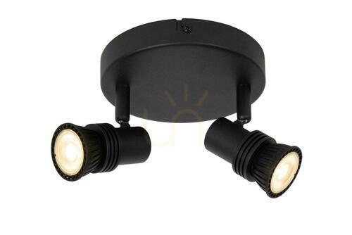 Check Lucide KIANTI Black 2-Light GU10 LED Ceiling Light 53901/12/30