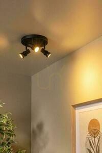 Lucide KIANTI black ceiling spotlight, 3 adjustable GU10 heads, metal, Ø 21 cm 53901/13/30 small 3