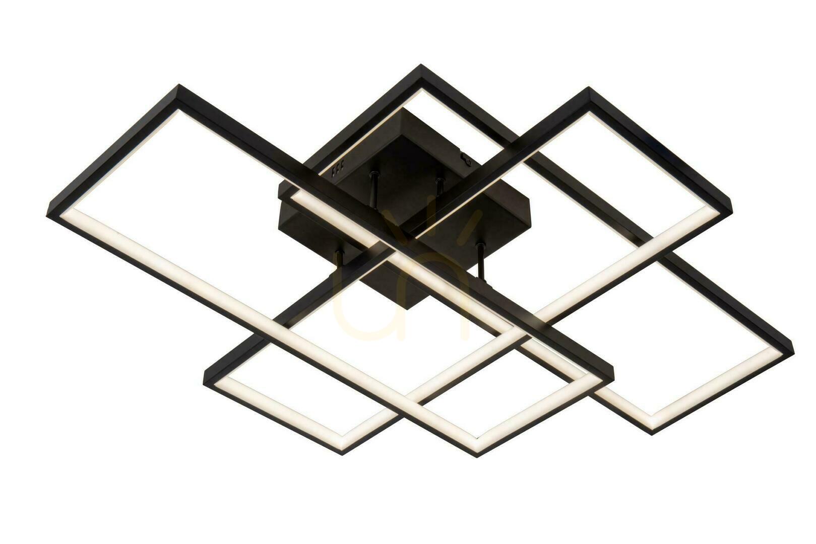 Lucide LOKERO LED Plafondlamp Zwart Metaal 50 cm 78101/60/30