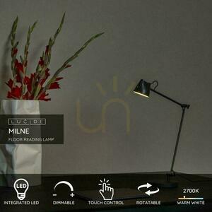 Lucide MILNE Black Metal LED Floor Lamp 44616/06/30 small 2