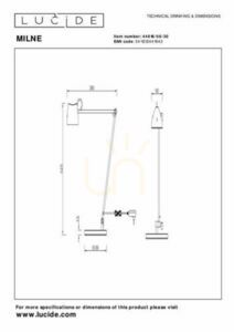 Lucide MILNE Black Metal LED Floor Lamp 44616/06/30 small 4