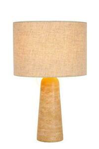 Lucide NIMUE Taupe Travertine and Linen Table Lamp 05556/81/41 small 0