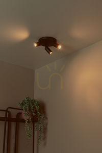 Lucide RITMO black ceiling spotlight, 3×GU10 (MR11), Ø18 cm, 09942/13/30 small 5