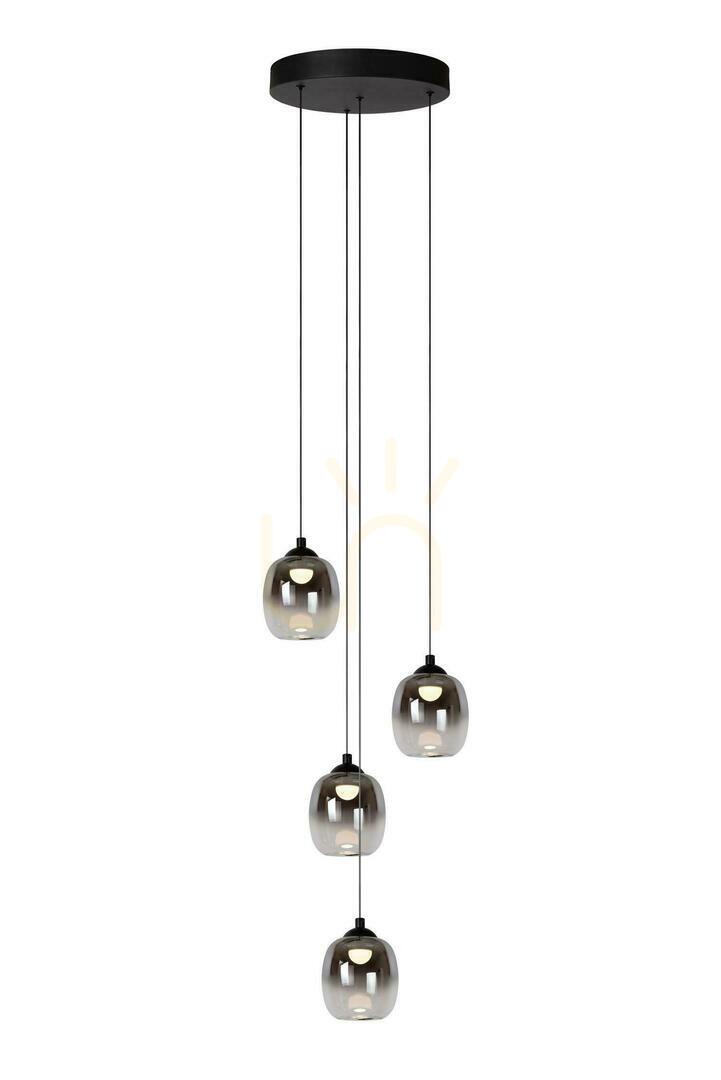 Lucide Tamino Black Metal LED Pendant Lamp 4-Light 36 cm 74419/20/30