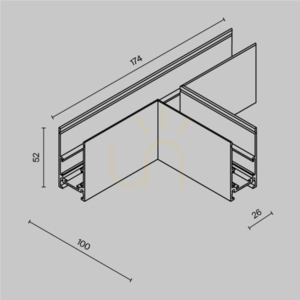 EXILITY TRA034CT-41B-DE busbar connector Maytoni small 5
