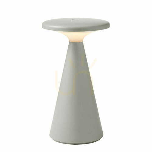 Check Table Lamp Max Light Funghi T0064 Grey 20 cm IP44 LED Dimmable