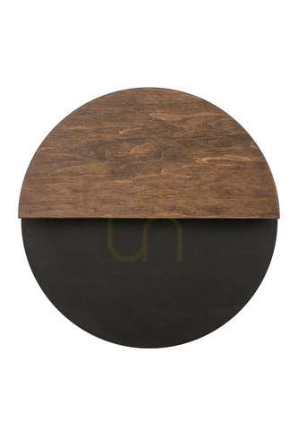 Check Sigma LUNA S wall light black/wenge plywood LED 7W 40860
