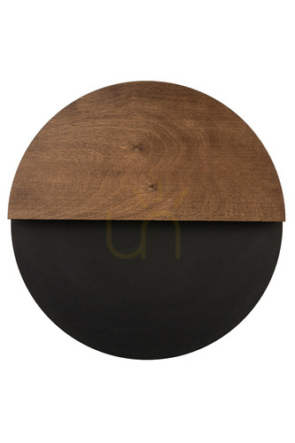 Check Sigma LUNA M wall light black/wenge plywood LED 7W 40864