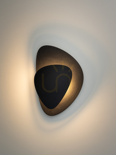 Check Wall Lamp Sigma PEDRA LED Black Steel 36 cm 40866