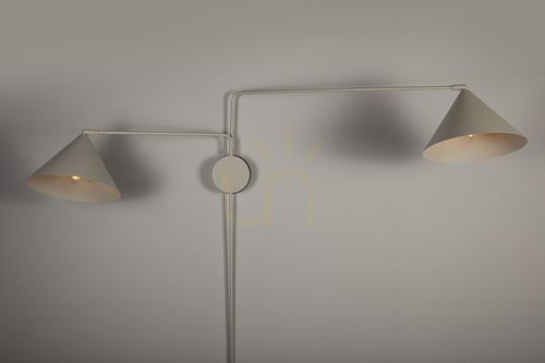 Check Wall Lamp Sigma MAGIC 2xE27 Grey Beige Steel 40932