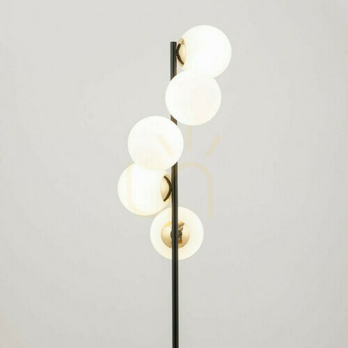 Check Floor lamp Sigma Piano 5xG9 black brass 50365