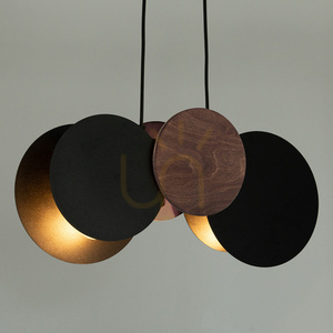 Pendant Light Sigma Tola 2xE27 Black Brown Walnut 40892 small 1