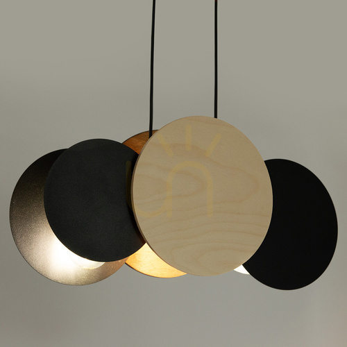 Check Sigma Tola 3xE27 Black Birch Pendant Light 40896