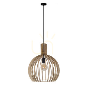 Sigma WINTER L 40954 pendant light, black with oak-effect finish, 1×E27 small 0