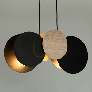 Sigma TOLA Pendant Lamp 2xE27 Black Oak 44 cm SKU 41092 small 1