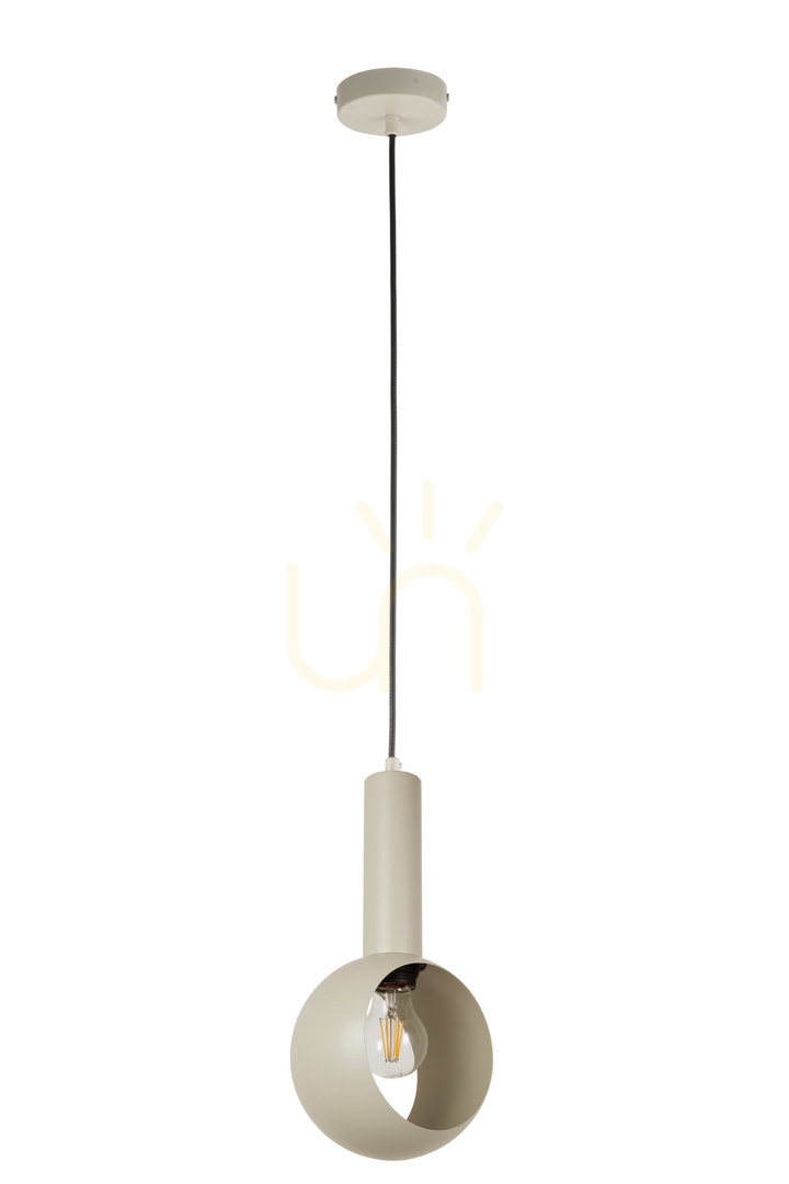 Pendelleuchte Sigma VITRUM grau-beige E27 1-flammig 41105