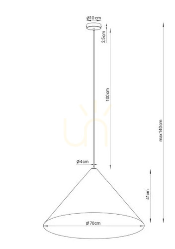 Check Pendant Light Sigma VESUVIO 70 cm Taupe Black E27 41062