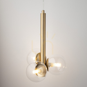 Pendant Light Sigma PERLA LUX 3xG9 Satin Gold Glass 40855 small 1
