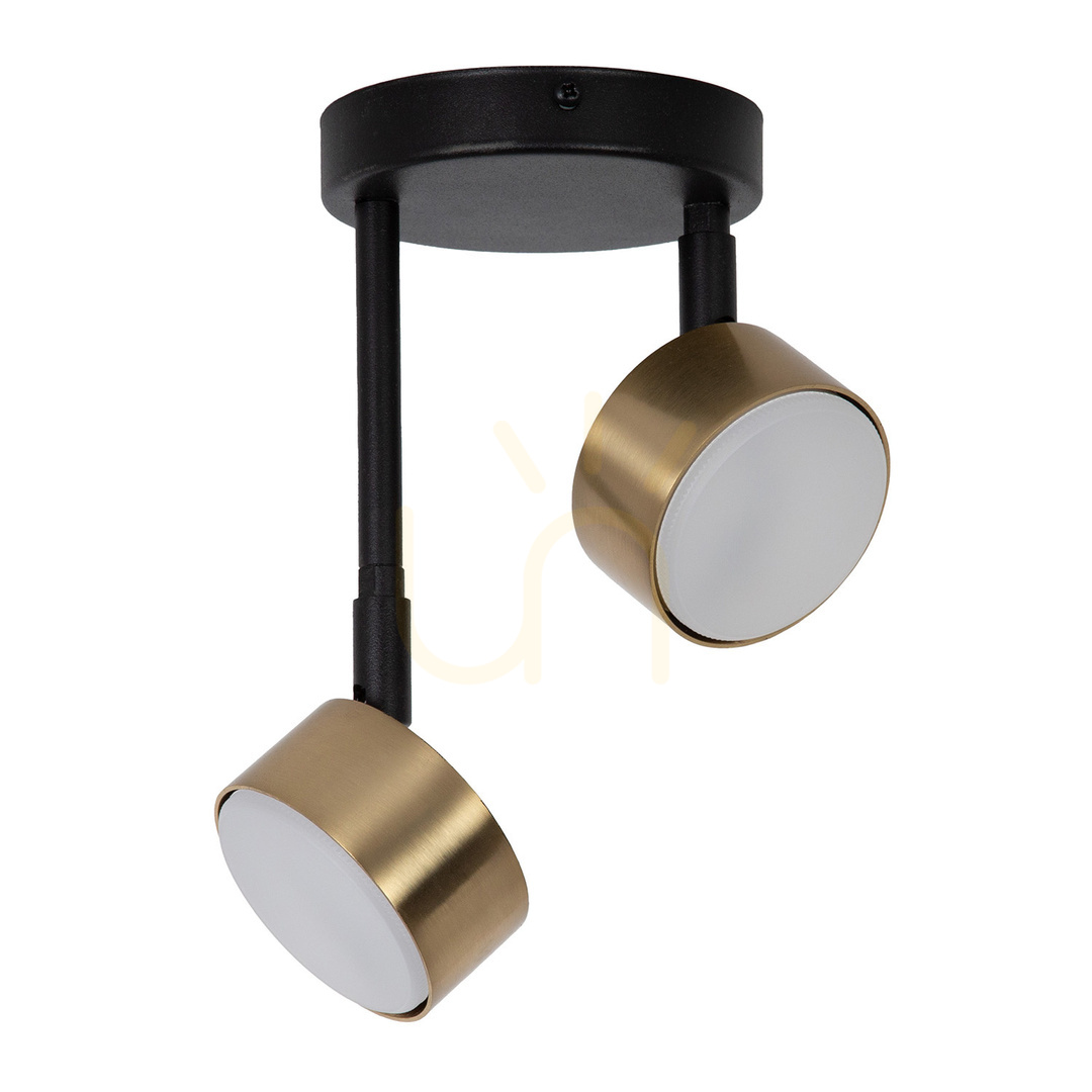 Plafon Sigma NEMO 2xGX53 czarny złoty 41087