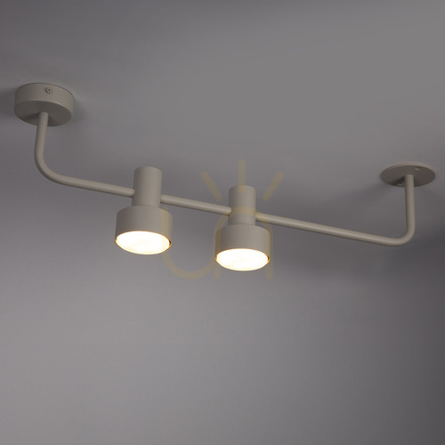 Check Ceiling Light Sigma MONA 2xGX53 Grey Beige 80 cm Steel 40905