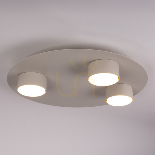 Check Plafon Sigma STAR 3xGX53 40 cm grey beige RAL 7044 steel 40913