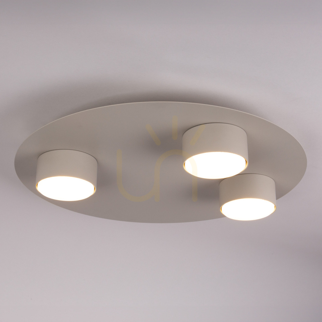 View Plafon Sigma STAR 3xGX53 40 cm grey beige RAL 7044 steel 40913 Plafon Sigma STAR 3xGX53 40 cm grey beige RAL 7044 steel 40913