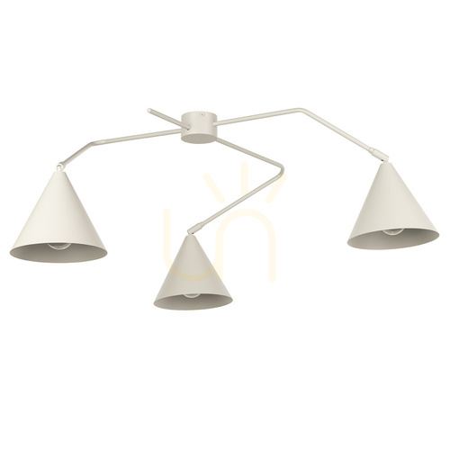 Check Ceiling light Sigma GALAXY 3xE27 grey beige steel 40942