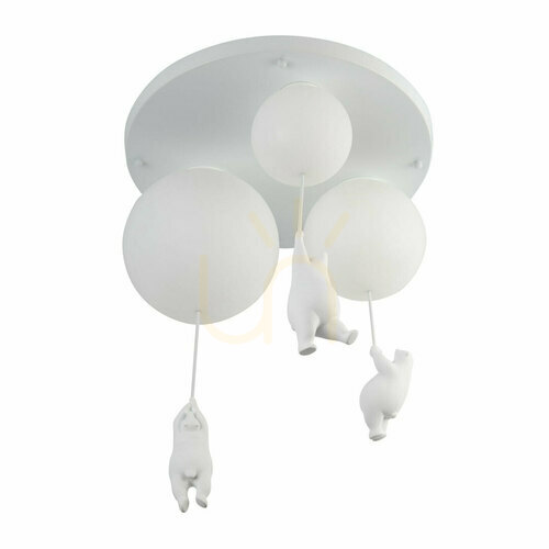 Check Plafond Balu 3 Hanging Teddy Bears White CL0111