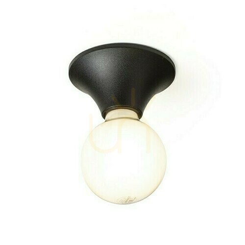 Check Bathroom Boy Ceiling Lamp Black Plastic 230 V Led E27 11 W Ip44