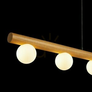 Noctis Wood/Opale Glass Pendant Lamp 230 V Led G9 5x7 W. small 1