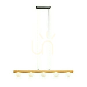 Noctis Wood/Opale Glass Pendant Lamp 230 V Led G9 5x7 W. small 2