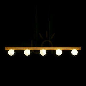 Noctis Wood/Opale Glass Pendant Lamp 230 V Led G9 5x7 W. small 4