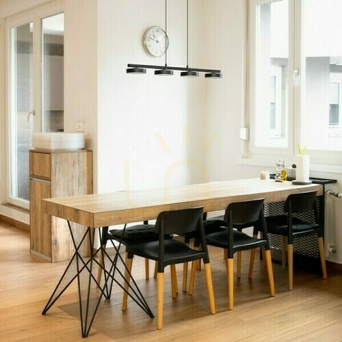 Check Rendl ARETHA IV R14424 black LED pendant light, 4 × 12 W, 3000 K