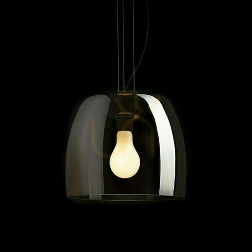 Check Orlando 35 Pendant Lamp Tinted Glass/Black 230 V Led E27 24 W.