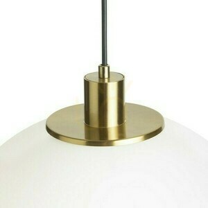 Rendl BOULDER 30 pendant light in opal glass and brushed brass, E27, R14394 small 3