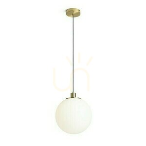 Rendl BOULDER 30 pendant light in opal glass and brushed brass, E27, R14394 small 0