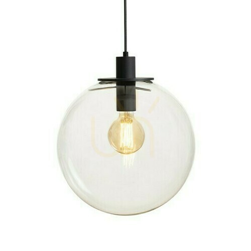 Check Boulder 30 Pendant Lamp Transparent Glass/Black 230 V Led E27 15 W.