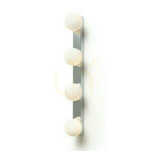 Bathroom wall light Rendl Domino IV chrome / opal glass 4x G9 max 6W IP44 small 1