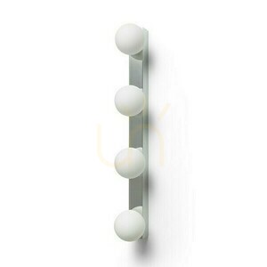 Bathroom wall light Rendl Domino IV chrome / opal glass 4x G9 max 6W IP44 small 4