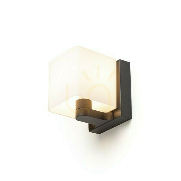View Wall lamp Philly wall lamp Black opal glass 230 V Led G9 7 W. Wall lamp Philly wall lamp Black opal glass 230 V Led G9 7 W.