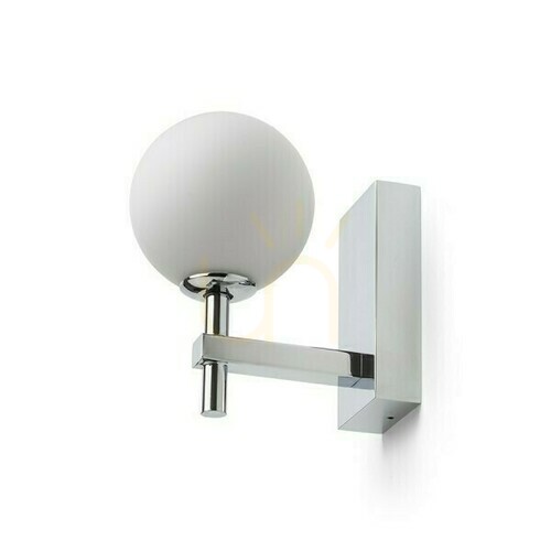 Check Wall lamp Peggy chrome/ opal glass 230 V Led G9 6 W Ip44
