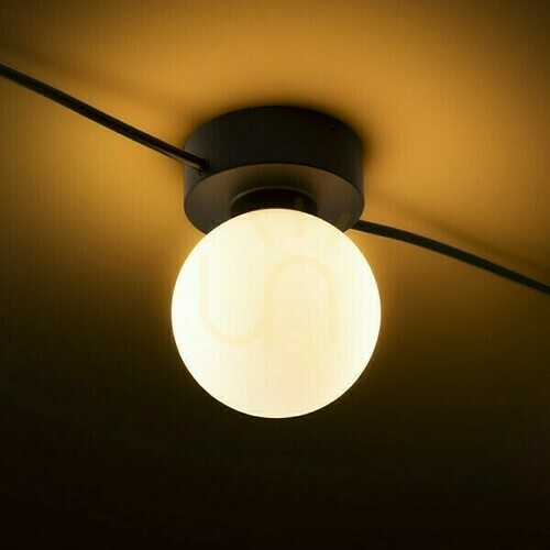 Check Plafond Vela V Ceiling Black Opal Glass 230 Led G9 5x6 W.