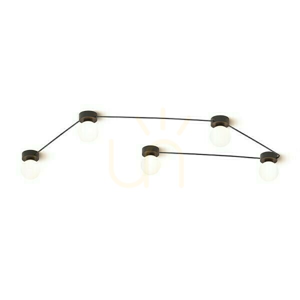 Display Plafond Vela V Ceiling Black Opal Glass 230 Led G9 5x6 W. Plafond Vela V Ceiling Black Opal Glass 230 Led G9 5x6 W.