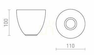 REACH ceiling lamp white E27 max. 11 W small 5