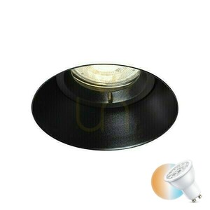 Ipso R Ip65 Recessed Ceiling Lens Black 230 V Led Gu10 9 W.